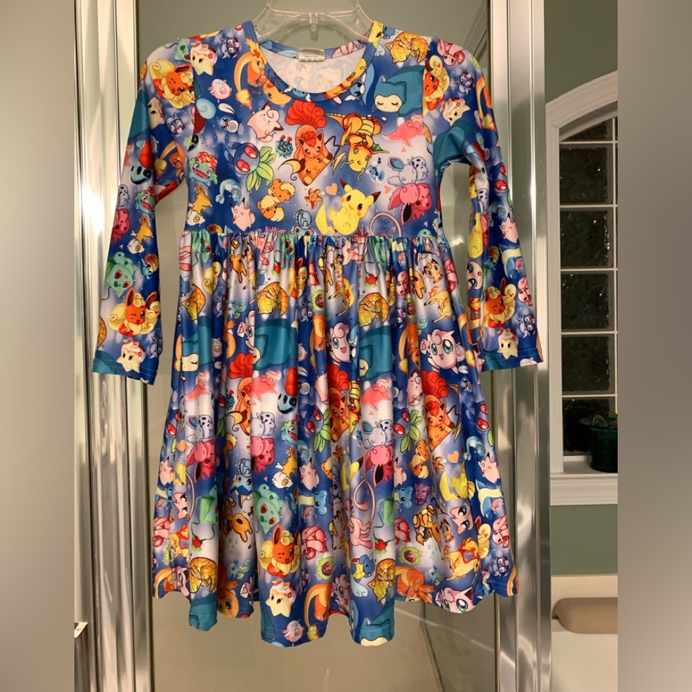 Pokémon Dress Girls’ 5-6T Cotton Spandex EUC